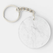 Wit Marmer Sleutelhanger (Voorkant)