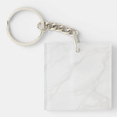 Wit Marmer Sleutelhanger (voorkant)