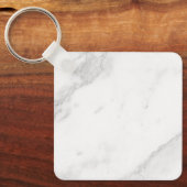 Wit Marmer Sleutelhanger (Voorkant)