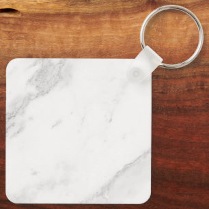 Wit Marmer Sleutelhanger