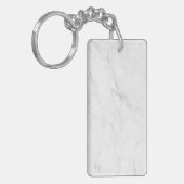 Wit Marmer Sleutelhanger (Voorkant Links)