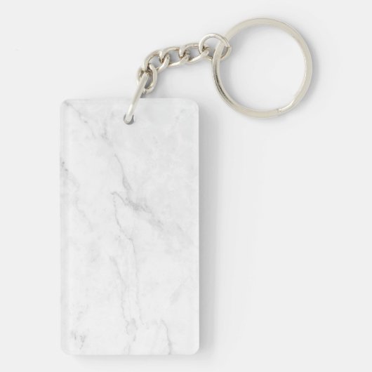Wit Marmer Sleutelhanger (achterkant)