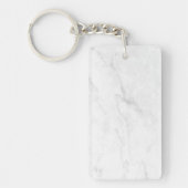 Wit Marmer Sleutelhanger (Voorkant)