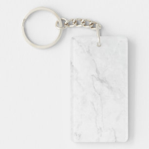 Wit Marmer Sleutelhanger