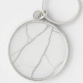 Wit Marmer Sleutelhanger (Voorkant)