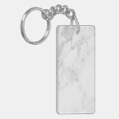Wit Marmer Sleutelhanger (Voorkant Links)