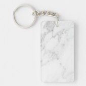 Wit Marmer Sleutelhanger (Voorkant)