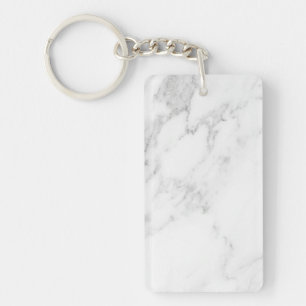 Wit Marmer Sleutelhanger