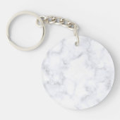 Wit Marmer Sleutelhanger (Voorkant)