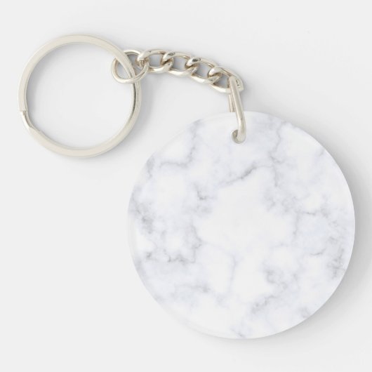 Wit Marmer Sleutelhanger (Voorkant)