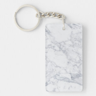 Wit Marmer Sleutelhanger