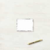 Wit Marmer Sticky Notes Modern Lijst Design (Op bureau)