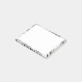 Wit Marmer Sticky Notes Modern Lijst Design (Schuin)