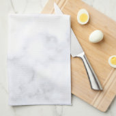Wit marmer theedoek (Quarter Fold)