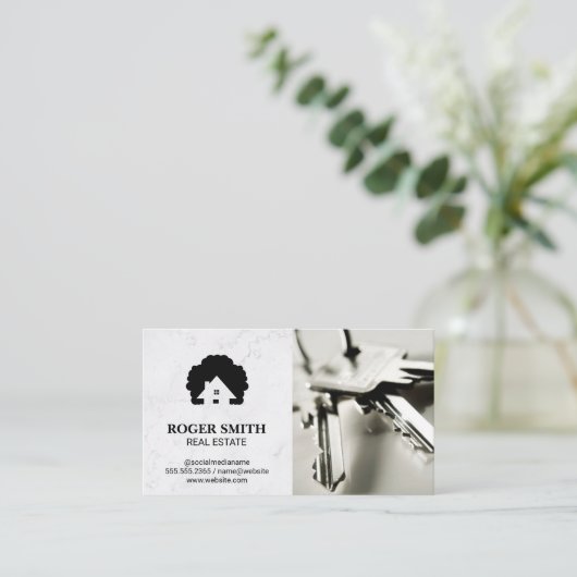 Wit Marmer | Toetsen Visitekaartje (Staand voorkant)