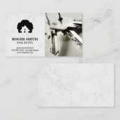 Wit Marmer | Toetsen Visitekaartje (Voorkant / Achterkant)