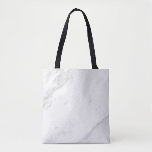 Wit Marmer Tote Bag (Voorkant)