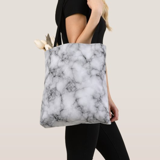 Wit Marmer Tote Bag (Dichtbij)