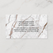 Wit Marmer | Uitvoerend kaak Visitekaartje (Achterkant)