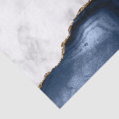 Wit marmer verguld met navyblauwe agaat tissuepapier (Detail)