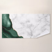 Wit Marmer Verguld Smaragdgroen Agaat Badhanddoek (Badhanddoek)