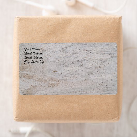 Wit marmer verzendlabel (Insitu)