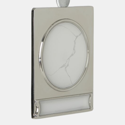 Wit Marmer Verzilverd Banner Ornament (Rechts)