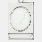 Wit Marmer Verzilverd Banner Ornament (Links)
