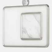 Wit Marmer Verzilverd Omlijst Ornament (Links)