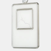 Wit Marmer Verzilverd Omlijst Ornament (Links)