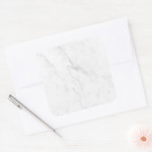 Wit Marmer Vierkante Sticker (Envelop)