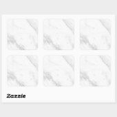 Wit Marmer Vierkante Sticker (Vel)