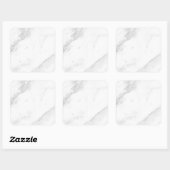 Wit Marmer Vierkante Sticker (Vel)
