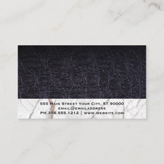 Wit Marmer Visitekaartje (Achterkant)
