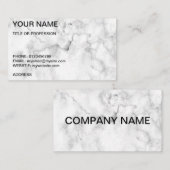 wit marmer visitekaartje (Voorkant / Achterkant)