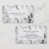 Wit marmer visitekaartje (Voorkant / Achterkant)