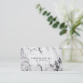 Wit marmer visitekaartje (Staand voorkant)