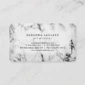 Wit marmer visitekaartje (Achterkant)