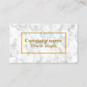 Wit marmer Visitekaartje (Voorkant)