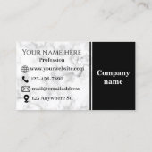 Wit marmer Visitekaartje (Achterkant)