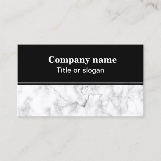 Wit marmer Visitekaartje (Voorkant)