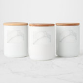 Wit Marmer Voedselcontainer Etiket (Flessen)