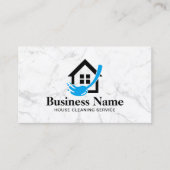 Wit-marmer voor Professionele schoonmaakservice Visitekaartje (Voorkant)