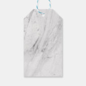 Wit Marmer | Vrolijk kerstfeest met foto Cadeaulabel (Achterkant)