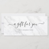 Wit Marmer Zakelijk Cadeaubon Elegant (Voorkant)