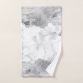 Wit Marmer Zilver Glitter Grijs Agate Bad Handdoek (Handdoek)