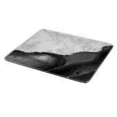 Wit Marmer Zwart Agaat Zilver Glitter Snijplank (Hoek)