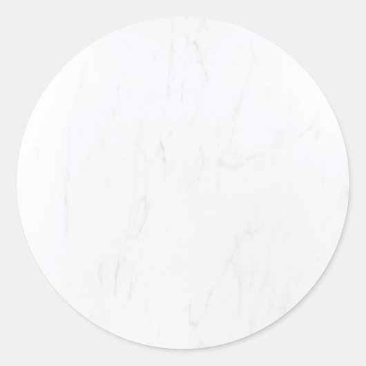 Wit marmeren blanco sjabloon modern elegant ronde sticker (Voorkant)