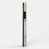 Wit marmeren chic gouden glinsterend monogram Case-Mate iPhone case (Achterkant/rechts)