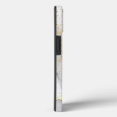 Wit marmeren chic gouden glitter monogram Case-Mate iPhone case (Achterkant / Rechts)